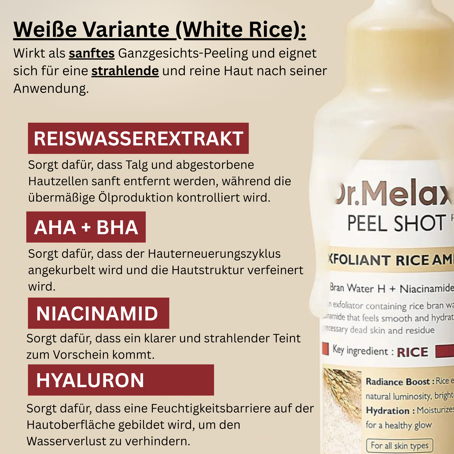 HautKlar™ - Rice Peel Glow-Serum